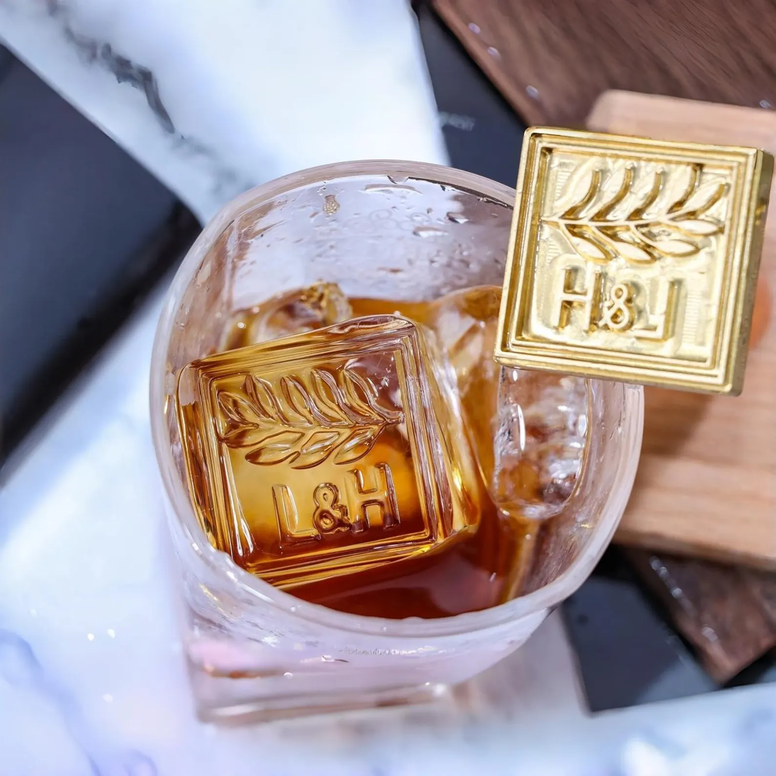 Custom branded ice cubes for bars and events